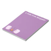 キャンプファイアマンガの可愛いピンクのマシュマロ ノートパッド (回転)