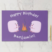 キャンプファイアマンガの可愛いピンクのマシュマロ ペーパーパッド (インサイチュ)