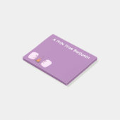 キャンプファイアマンガの可愛いピンクのマシュマロ ポストイット (アングル)