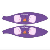 キャンプファイアマンガの可愛いピンクのマシュマロ ミニバスケットボール (パネル)