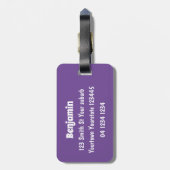 キャンプファイアマンガの可愛いピンクのマシュマロ ラゲッジタグ (裏面縦)