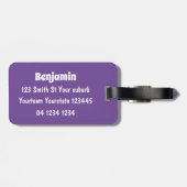 キャンプファイアマンガの可愛いピンクのマシュマロ ラゲッジタグ (裏面横)