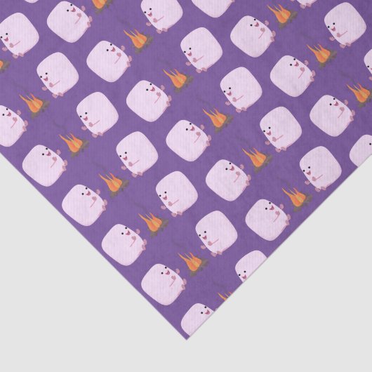 キャンプファイアマンガの可愛いピンクのマシュマロ 薄葉紙 (詳細)