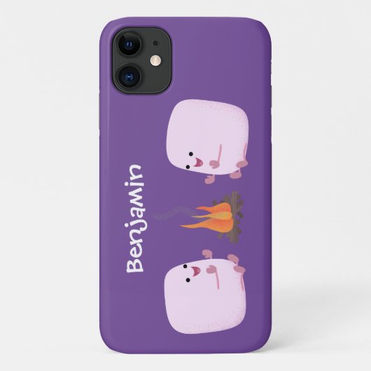 キャンプファイアマンガの可愛いピンクのマシュマロ Case-Mate iPhoneケース (裏面)