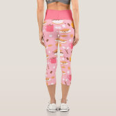 キャンプファイアマーシュマロチョコレートスモークピンク カプリレギンス (裏面)