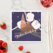 キャンプファイアマーシュマローズキャンピングアウトドア スタンダードランチョンナプキン (インサイチュ)