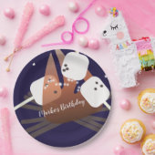 キャンプファイアマーシュマローズキャンピングアウトドア ペーパープレート (パーティー)