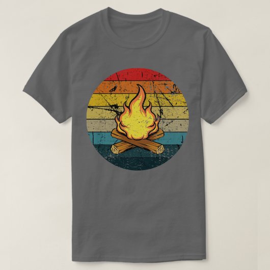 キャンプファイアレトロヴィンテージ1 Tシャツ (デザイン正面)