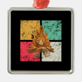 キャンプファイアレトロヴィンテージ メタルオーナメント (正面)