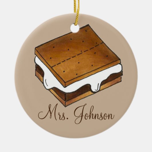 キャンプファイアーズモーレス先生感謝ギフト セラミックオーナメント (正面)