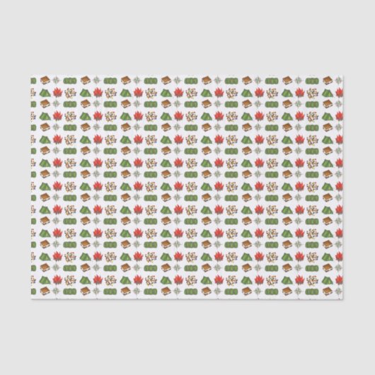 キャンプファイアーテンファイアーコンパスキャンピングキャンプティッシュ 薄葉紙 (正面)