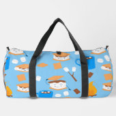 キャンプファイアーマシュマロチョコレートスモークブルー ダッフルバッグ (裏面)