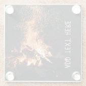 キャンプファイア夜 ガラスコースター (裏面)