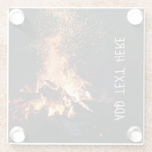 キャンプファイア夜 ガラスコースター (裏面)