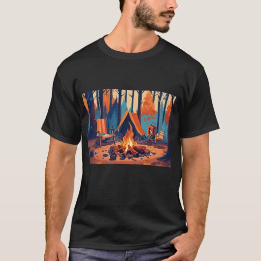 キャンプファイア料理マスター Tシャツ (正面)