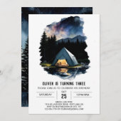 キャンプファイア素朴アンドSモーレス誕生日 招待状 (正面/裏面)