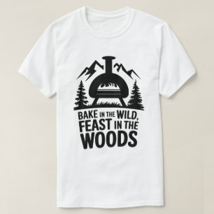 キャンプファイア素朴ベーキングワイルドフォレストデザイン Tシャツ