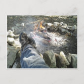 キャンプファイア葉書で私の足をアップしたチリン ポストカード (正面)