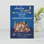 キャンプファイア誕生日バッシュ、山の上でのキャンプ 招待状 (スタンド正面)