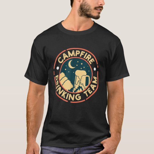 キャンプファイア飲みチームIキャンプフレンド Tシャツ (正面)