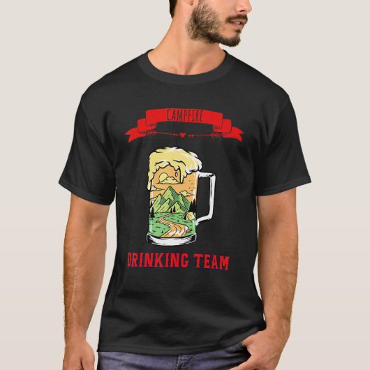 キャンプファイア飲み込みチームユーモアおもしろい1 Tシャツ (正面)