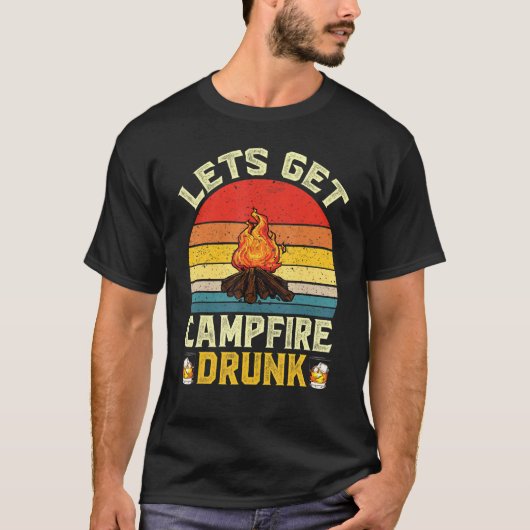 キャンプファイア飲キャンプファイア飲みチームカムを取得 Tシャツ (正面)