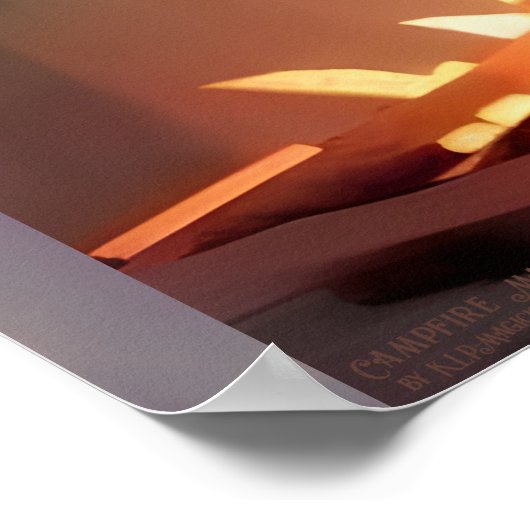 キャンプファイア魔法- AIファンタジーアートプリントトライバル ポスター (角)