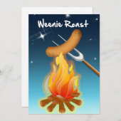 キャンプファイア·ウインナソーセージ焼き 招待状 (正面/裏面)