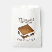 キャンプファイアS'mores Marshmallow Smores誕生日パーティー フェイバーバッグ (正面)