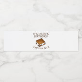 キャンプファイアS'mores Marshmallow Smores誕生日パーティー ペットボトルラベル (シングルラベル)