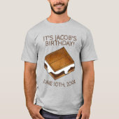キャンプファイアS'mores Marshmallow Smores誕生日パーティー Tシャツ (正面)