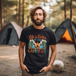 キャンプファイヤーがあるから人生はもっと楽しい トライブレンドＴシャツ