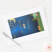 キャンプファイヤーとスモアのステッカー 長方形シール (封筒)