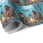 キャンプファイヤーによるエイリアンロボットとキャビマン ラッピングペーパー (ロールコーナー)