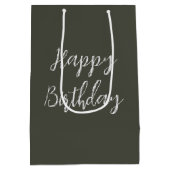 キャンプファイヤーに佇む誕生日のデモゴルゴン ミディアムペーパーバッグ (裏面)