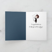 キャンプファイヤーのそばに座って煙を上げるカップルハート カード (内部)