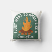 キャンプファイヤーのような匂いがしたいの クッション (正面)
