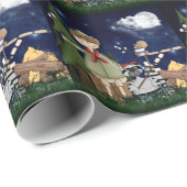 キャンプファイヤーのボーイスカウトマンガの森林動物 ラッピングペーパー (ロールコーナー)