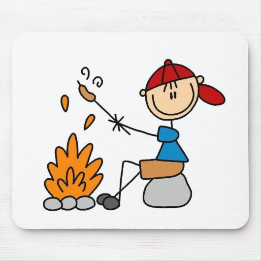 キャンプファイヤーのマウスパッドのホットドッグ マウスパッド (正面)