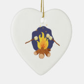 キャンプファイヤーのマシュマロ セラミックオーナメント (右)