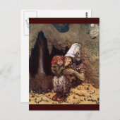 キャンプファイヤーの側のトロールの母 ポストカード (正面/裏面)