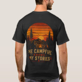 キャンプファイヤーの前で語るストーリー Tシャツ (裏面)