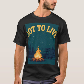 キャンプファイヤーの夜Tシャツ Tシャツ
