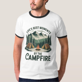 キャンプファイヤーの思い出 ヴィンテージ マウンテンデザイン メンズ Tシャツ