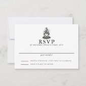 キャンプファイヤーの愛の結婚式 出欠カード (正面)