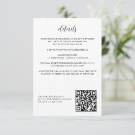キャンプファイヤーの愛をテーマにした結婚式の詳細 エンクロージャーカード