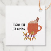 キャンプファイヤーの赤ちゃんシャワー感謝していを追加する フェイバータグ (裏面)