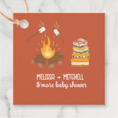 キャンプファイヤーの赤ちゃんシャワー感謝していを追加する フェイバータグ (正面)