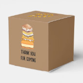 キャンプファイヤーの赤ちゃんシャワー感謝していを追加する フェイバーボックス (裏面サイド)