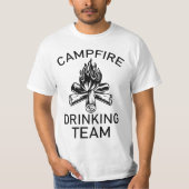 キャンプファイヤーの飲み会 Tシャツ (正面)